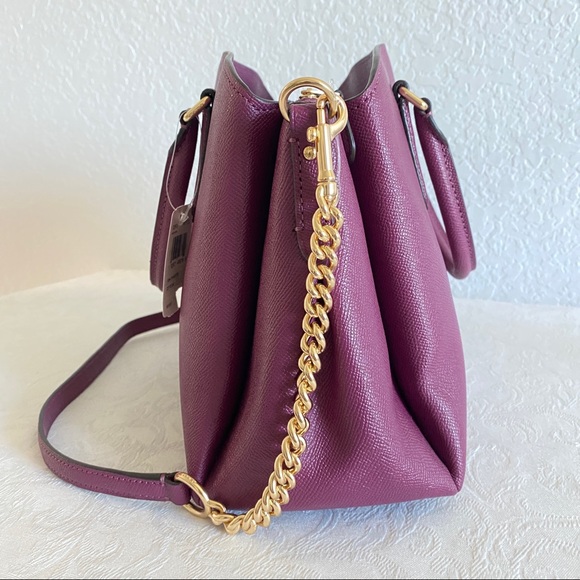 Coach burgundy Leather Sage Carryall Bag - Picture 7 of 8